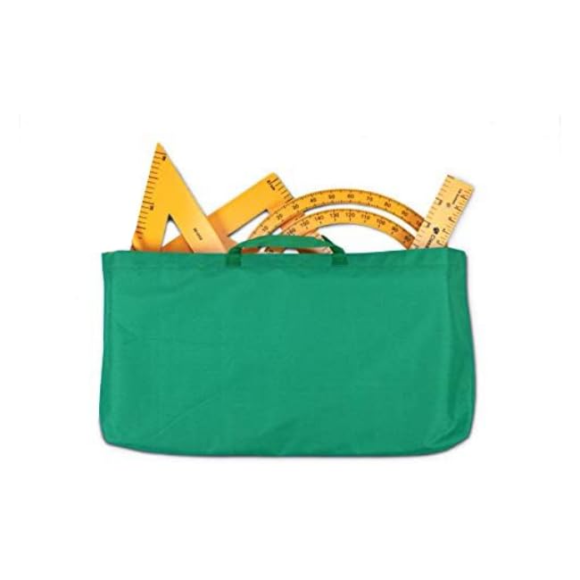 Set of 4 Jumbo Giant Geometry Mathematic Tool Set, Ruler + Protractor + 2 Triangular Ruler, Perfect for Classroom Groupwork and Algebra Education Maths Se